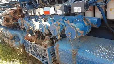 USED 1997 PEERLESS BAKER HUGHES HYDRA FRAC BLENDER TRAILER