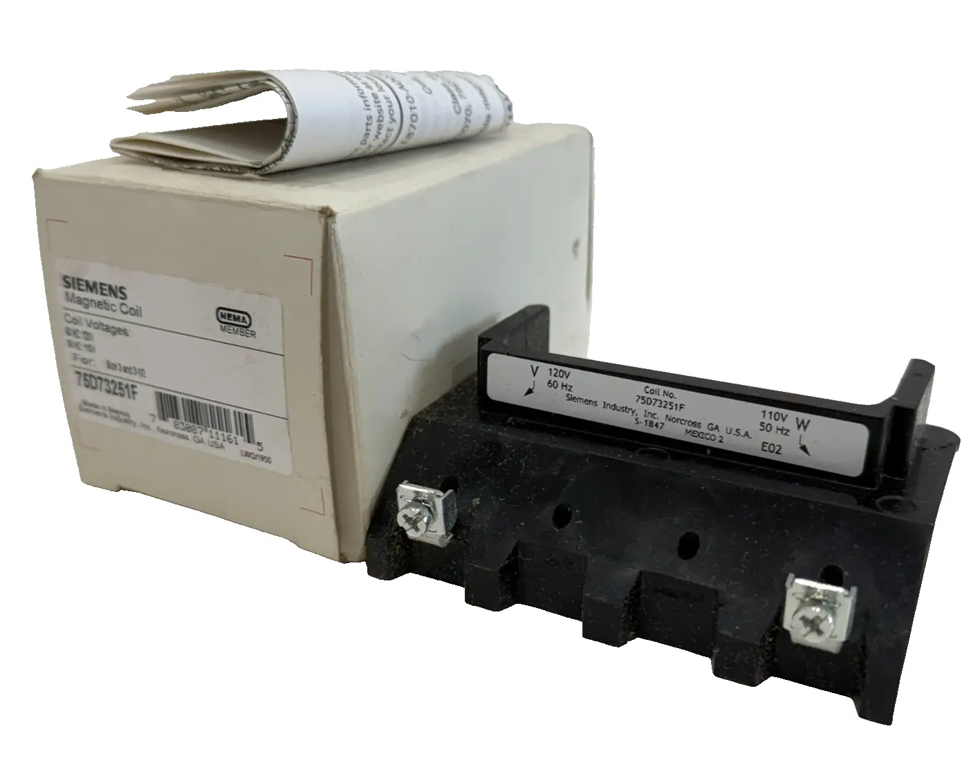 NEW SIEMENS 75D73251F MAGNETIC COIL 110V 50HZ