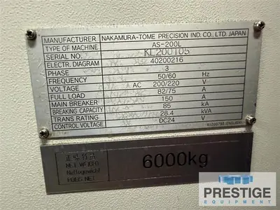 Used 2014 NAKAMURA TOME AS-200L CNC Lathes New York US | Prestige Equipment #1411797