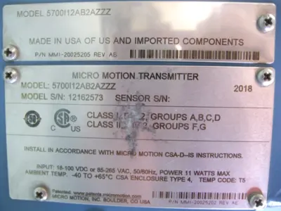 USED Micro Motion CMFS050 H521NFA2EKZZ