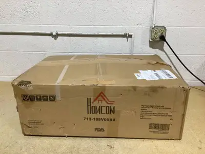 HOMCOM Rolling Shower Wheelchair for Seniors, Bedside Commode Chair with Locking Wheels, Seat, Backrest, Arms, Black (Maybe Missing Hardware)