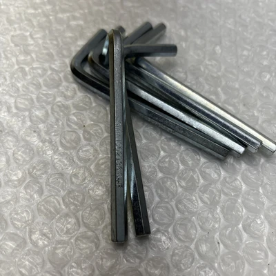 **Preowned 6mm Hex Allen Key, L-Wrench, ISO 2936 B+F Nickel Plated QTY 6 #