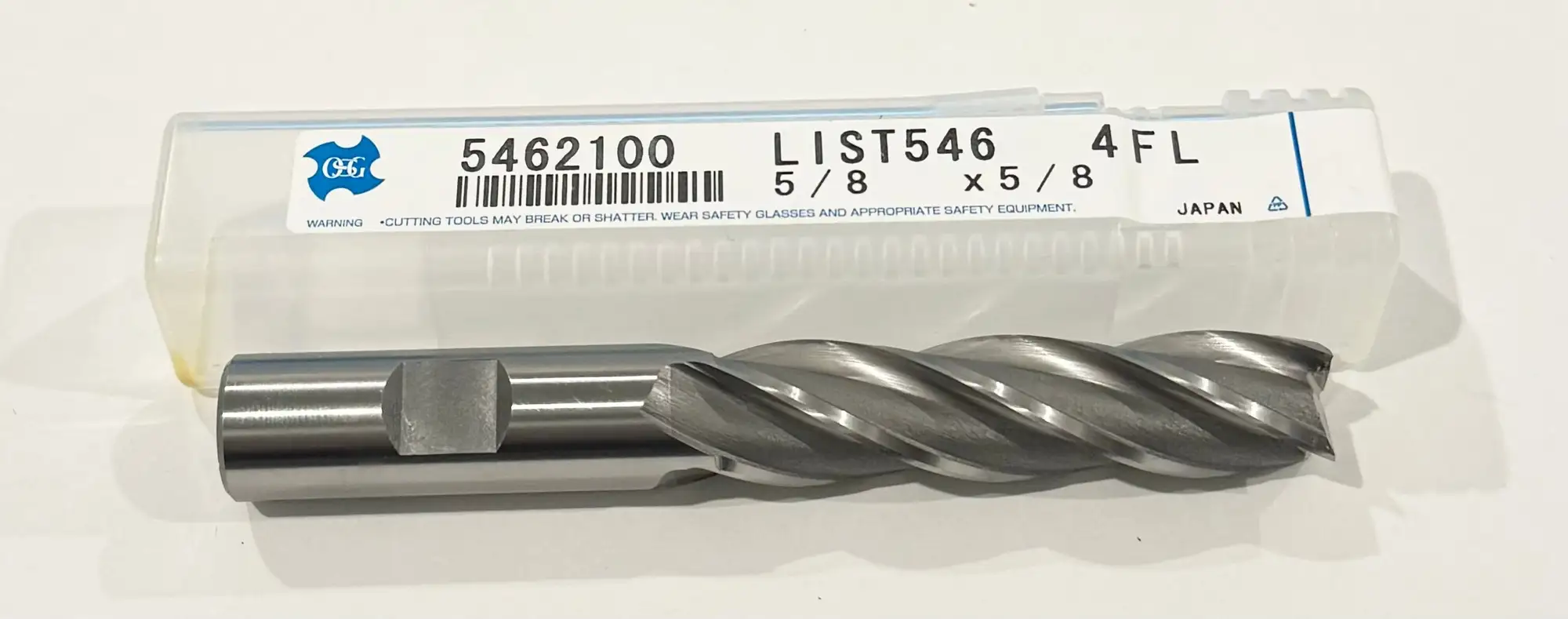 OSG 5/8" Cobalt End Mill 4 Flute Long Length