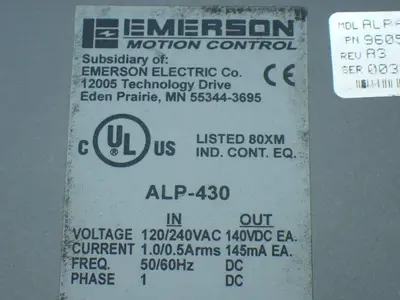 USED EMERSON ALP430