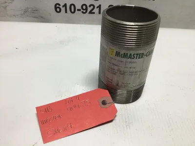 McMaster Wall Type 316/316L Stainless Steel Thread Pipe Nipple lot of 4