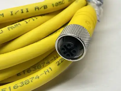 USED LUMBERG ACTUATOR SENSOR CABLE F M12 4-PIN 10M 600002578
