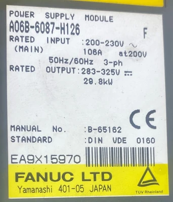 FANUC A06B-6087-H126 POWER SUPPLY