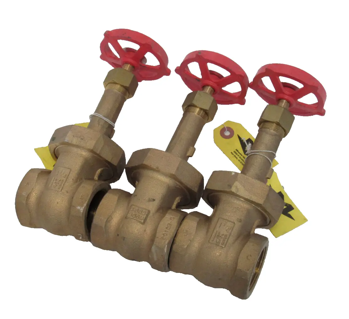 NEW LOT OF 3 MILIWAUKEE VALVE 1151 GATE VALVE 1-1/4"