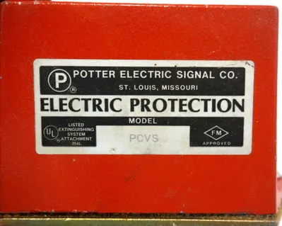 USED POTTER ELECTRIC MODEL PCVS CONTROL VALVE