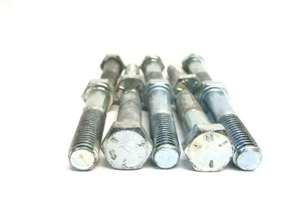 Lot of 10 Zinc 1/2-13 Inch Thread x 2-1/2" Inch Length Hex Head Bolts - New – Open Box