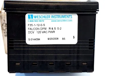 NEW WESCHLER INSTRUMENTS F35-1-12-0-S DIGITAL PANEL METER F351120S