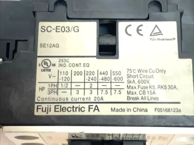 Used Fuji Motor Starter Contactor & Overload TK-E02 Starters Michigan US | Maverick Industrial Sales #1402078