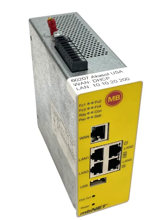 Used MB Connect Line MDH 816 mbNET Industrial VPN Router LAN & WAN Networking Routers Michigan US | Maverick Industrial Sales #1391785