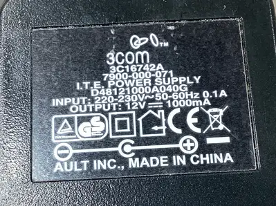 3COM 3C16742A 7900-000-071 I.T.E Power Supply 12V 4D-48