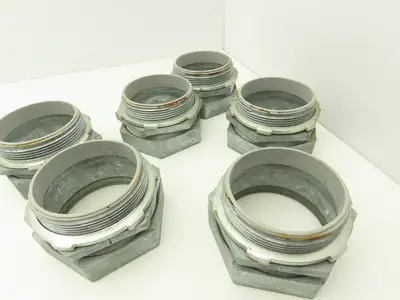 NA 3-1/2" 3-1/2" EMT Compression Connector Insulated Lot of 6