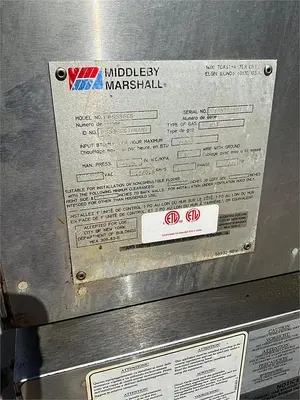 USED MIDDLEBY MARSHALL GAS TRIPLE DECK CONVEYOR OVENS PS536GS