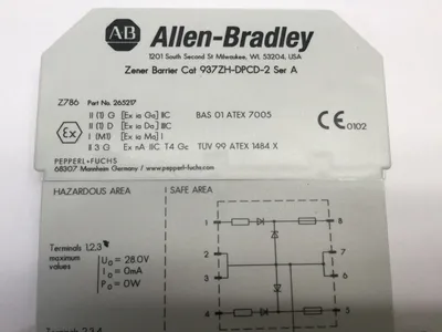 USED ALLEN-BRADLEY 265217 SERIES A ZENER BARRIER