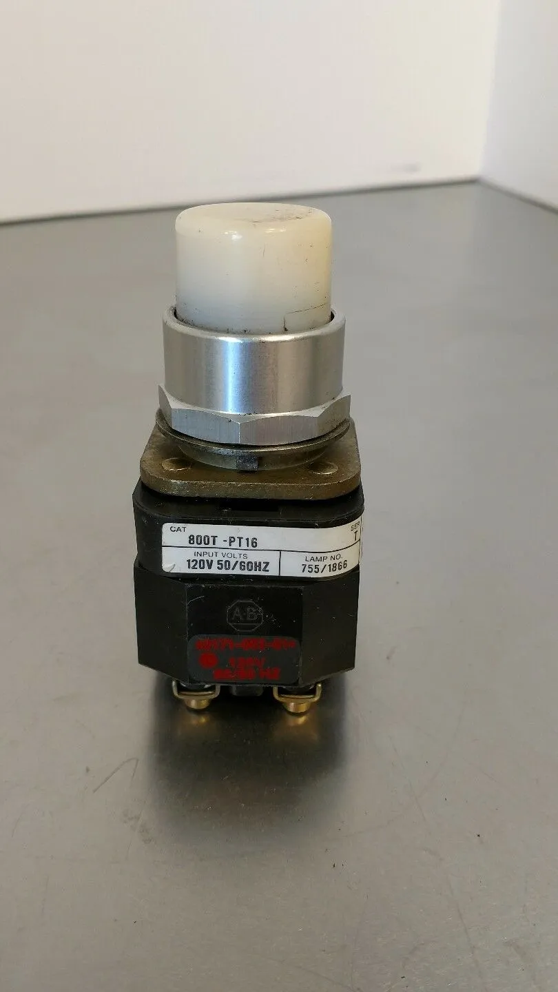 Allen Bradley Push Button 800T-PT16 White Illuminated Switch 5A