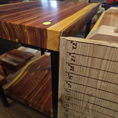 Beautiful Cedar 2" Top and Shelf End Table