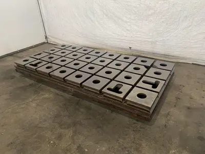 60" X 120" X 10" T-SLOTTED FLOOR PLATE. STOCK # 0416323