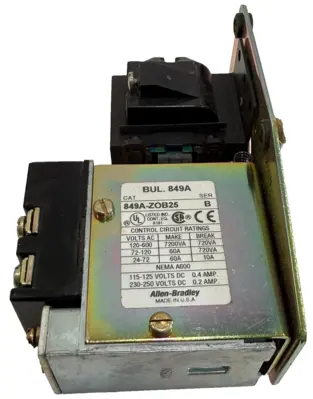 ALLEN BRADLEY 849A-ZOB25 PNEUMATIC TIMING RELAY SER. B 849AZOB25 NEW, SURPLUS