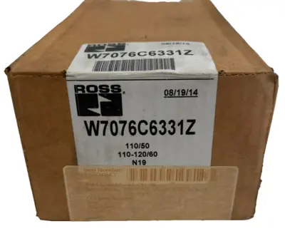 NEW ROSS CONTROLS W7076C6331Z SOLENOID VALVE 110/50 110-120/60