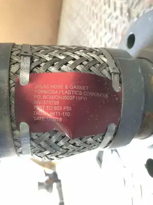 3″ X 10.25″ Flanged Braided Stainless Steel Flexible Hose / Expansion Joint