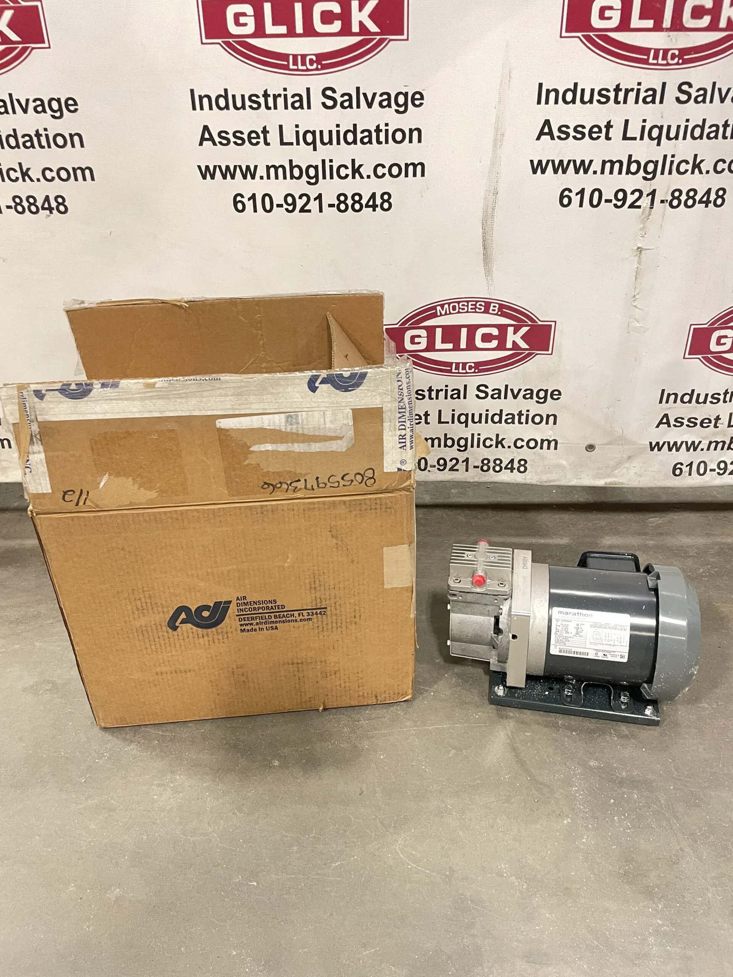 ADJ Dia-Vac R221-FT-CE3 Diaphragm Vacuum Pump 1/3HP 1725/1425RPM 3PH -NIB