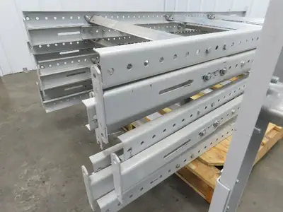 30"W Conveyor Leg Floor Support 66-5/8"-76-5/8"H  Lot of 10  White