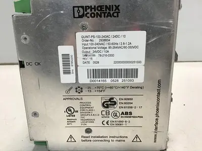 USED PHOENIX CONTACT QUINT-PS-100-240AC/24DC/10