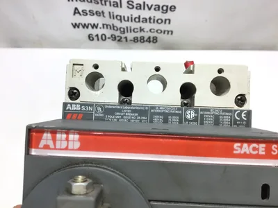 ABB Sace S3 Bolt-On Circuit Breaker Type S3N 2 Pole Unit 480VAC 500VDC