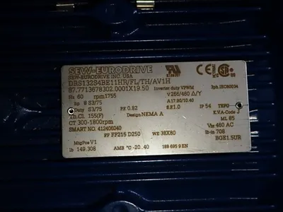 USED SEW EURODRIVE PSBF621 EPH08/22/17