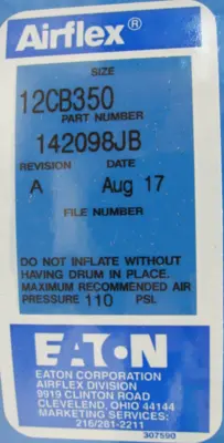 NEW EATON 142098JB AIRFLEX CLUTCH 12CB3650
