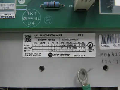 Allen Bradley SA3100-B500-AN-L6R AC Drive VFD 500Hp 460V Ser A 3Ph With Frame