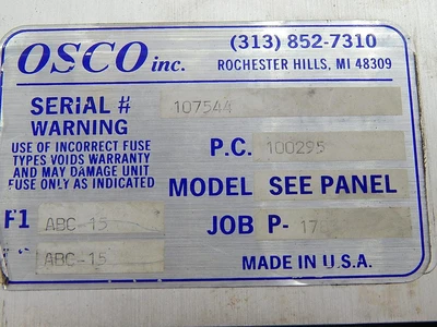 Used OSCO _UNKNOWN_ Temperature Controls | OCO Industrial #1617890