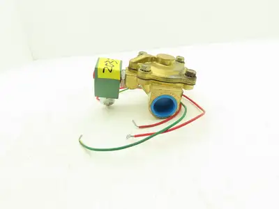Asco 8210G4 Brass Solenoid Valve 2-Way 1"NPT 120VAC Normally Closed 5-150 PSI