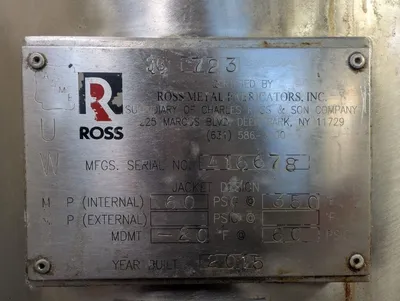 Used 1991 ROSS PVM10 Chemical & Process Equipment Ohio US | HGR 24 #728504