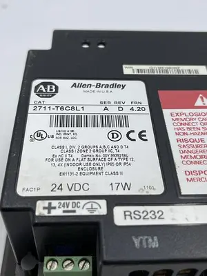 Used ALLEN-BRADLEY ALLEN-BRADLEY 2711-T6C8L1 SER A REV D FRN 4.20 Automation Control (HMI) | ND Industrial Surplus #1214616