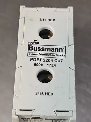 Cooper Bussmann PDBFS204 Cu7 600V 175A Power Distribution Block loc4B22