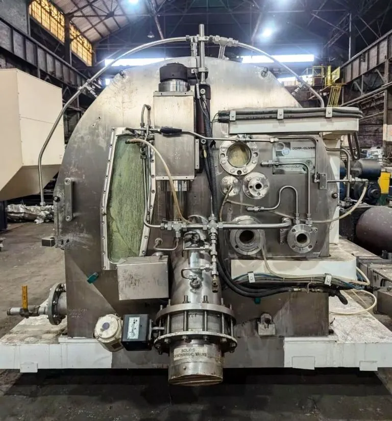 Dorr-Oliver BW 1250H sanitary peeler centrifuge, duplex SS.