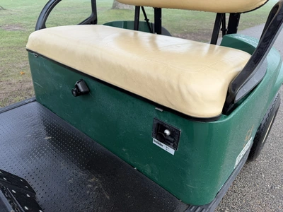 (1) 2017 E-Z-Go golf cart with a Kawasaki gas engine, model 625111G01, includes canopy, ball cover, ...