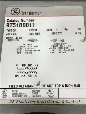 Used GENERAL ELECTRIC GE 9T51B0011 Transformers Michigan US | Ideal Machinery #1250169