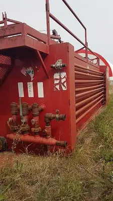 USED 29 M3 (182 BBL) SKID MOUNTED 2 COMPARTMENT MUD TANK