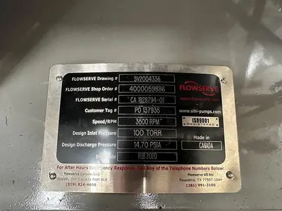 USED 2020 FLOWSERVE LPHR 25007 AB AHF 4B 4