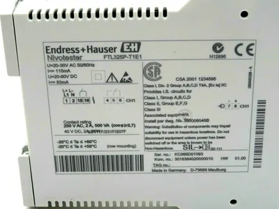 NEW ENDRESS HAUSER FTL325P-T1E1 NIVOTESTER LEVEL SWITCH FTL325P FTL325PT1E1