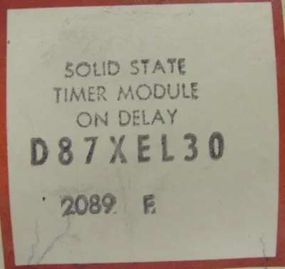 NEW CUTLER HAMMER D87XEL30 SOLID STATE TIMER MODULE