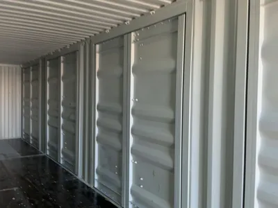 2026 40’L x 8’W x 9’ 6”T High Cube Shipping/Ground Container, swing doors on one end and four sets o...