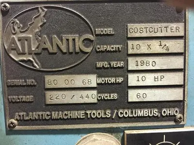 Used 1980 ACCURSHEAR COST CUTTER Power Squaring Shears (Inch) Michigan US | RAB Industries, Inc. #183931