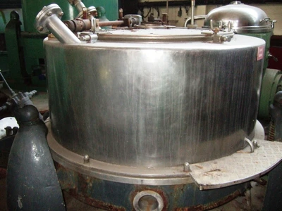 Heine 47 x 20 gastight perforate basket centrifuge, 316SS.