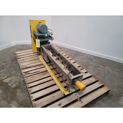 Used 6" dia. X 3' long Stainless Steel Industrial Screw Auger Feeder